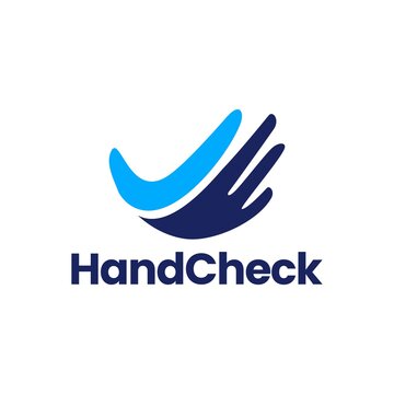 hand check mark logo vector icon illustration