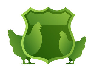 Eggs or Chicken grading shield for labeling