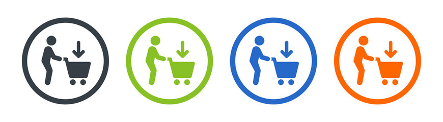Shopping icons set. Purchase concept.