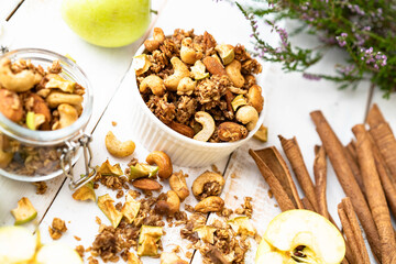 Healthy oat granola meal