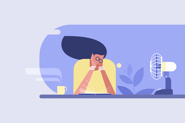 Illustration of a girl reading a book