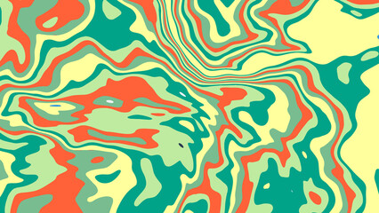 Colorful liquid marble abstract background. Shapes and lines with sinuous outlines, vector illustration.