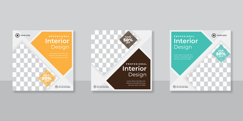Social media post templates for interior house
