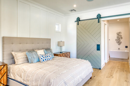 Master Bedroom Of A Remodeled Home