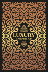 Black and gold luxury leaves background. Vector ornament pattern. Paisley elements. Great for fabric, invitation, wallpaper, decoration, packaging or any desired idea.