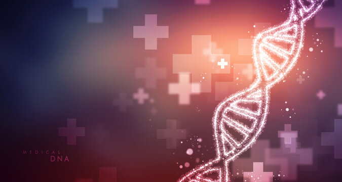 abstract medical DNA on medical background