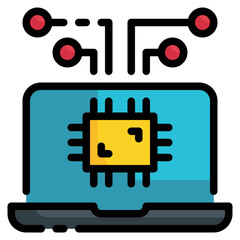 laptop artificial intelligence icon