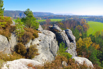 Gamrig Blick in die Sächsische Schweiz - mountain Gamrig view to the Saxon Switzerland