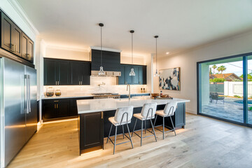 Black and white kitchen