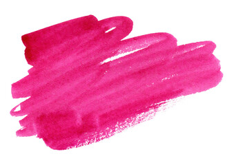 Hand drawn pink watercolor spot. Abstract watercolor background.