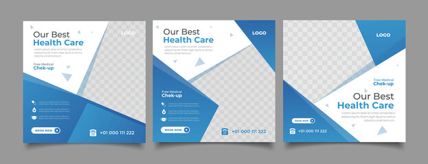 Medical Social Media Post and Square Flyer Templates
