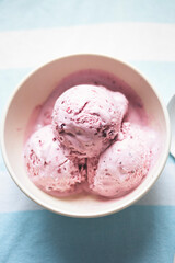 Forest fruit, raspberry, blackberry, blueberry ice cream