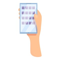 Futuristic smartphone icon. Cartoon of Futuristic smartphone vector icon for web design isolated on white background