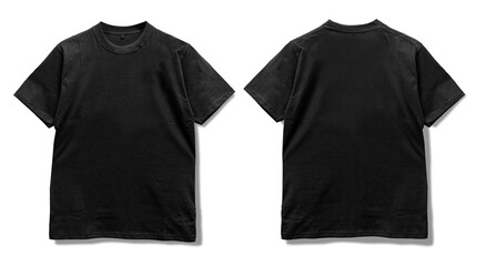 Black T-shirt Mockup, Front and back