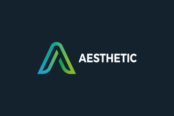 Letter A new modern aesthetic business logo