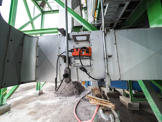 Damper of air inlet of boiler in biomass power plant.