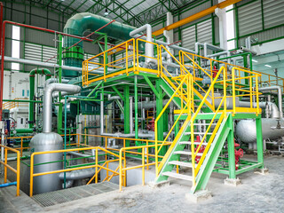 Ladder of step were used in power plant.