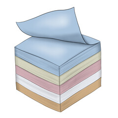 Sticker Notes Hand Drawn Illustration	