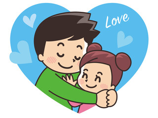 抱き合う父と娘　父の日