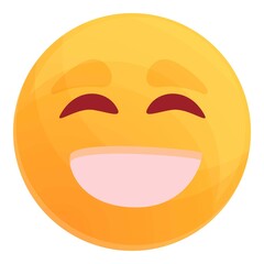 Emoticon smiles icon. Cartoon of emoticon smiles vector icon for web design isolated on white background