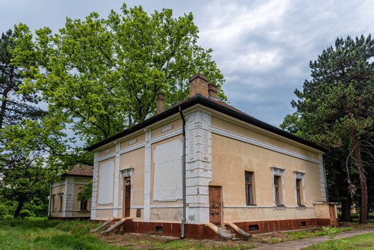 Krivaja, Serbia - June 06, 2021: The Krivaja summer house was built at the end of the 19th century on the Krivaja farm for the landowner Balint Fernbach.