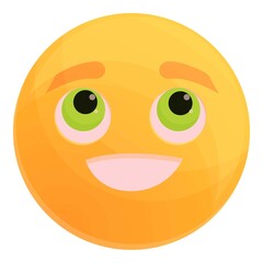 Emoticon dreams icon. Cartoon of emoticon dreams vector icon for web design isolated on white background