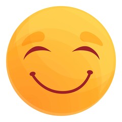 Emotional emoticon icon. Cartoon of emotional emoticon vector icon for web design isolated on white background