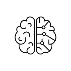 Human brain linear technology logo