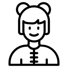 female outline style icon