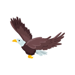 Eagle flat icon. Colored vector element from birds collection. Creative Eagle icon for web design, templates and infographics.