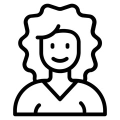 Obraz premium female outline style icon