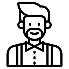 man outline style icon