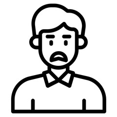 man outline style icon