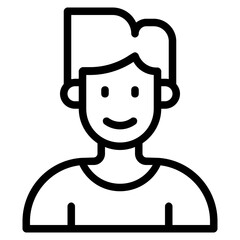 man outline style icon