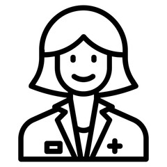 woman outline style icon