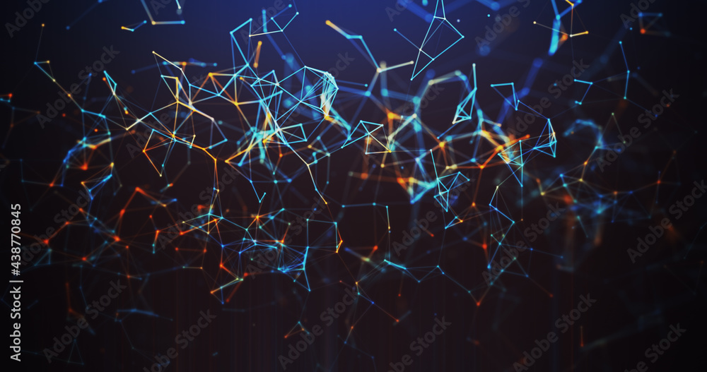 Poster concept plexus connection with lines and points background