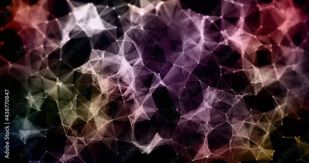 Poster concept plexus connection with lines and points background