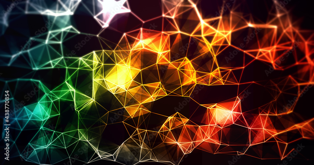 Poster concept plexus connection with lines and points background