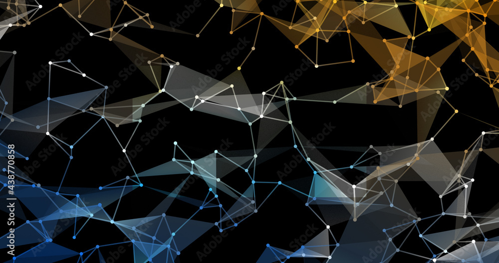 Poster concept plexus connection with lines and points background