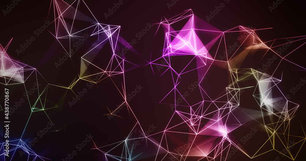 Poster concept plexus connection with lines and points background