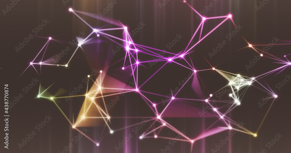 Poster concept plexus connection with lines and points background