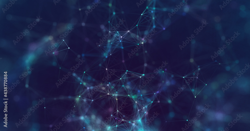 Poster concept plexus connection with lines and points background