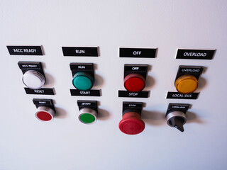 Electrical switchgear,Industrial electrical switch panel at substation in industrial zone at power...
