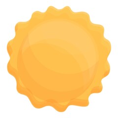 Round ravioli icon. Cartoon of Round ravioli vector icon for web design isolated on white background