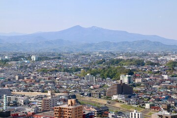 郡山駅ビルからの眺め（福島県・郡山市）