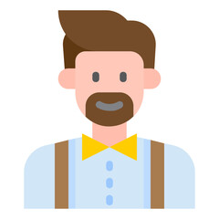 man flat style icon