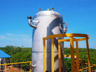 The deaerator systems and structure platform of biomass power plant.