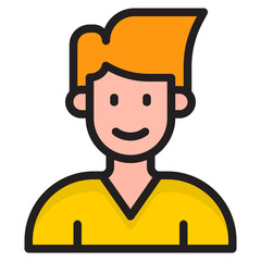 man color line style icon