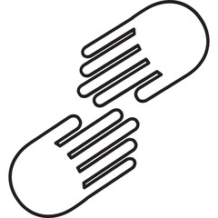charity_two hands line icon