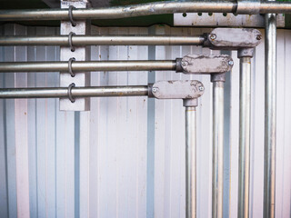 Conduit and cable tray was installed in power plant which popular in industrial zone.